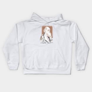 Portrait of Charles Darwin Kids Hoodie